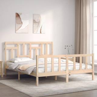 sengeramme uden madras 160x200 cm massivt fyrretræ