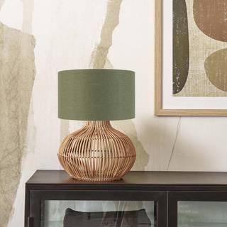 GOOD & MOJO Kalahari bordlampe 32cm mørkt linned