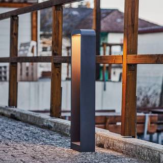 Lindby Emima LED-gadelampe, 80 cm, antracit, aluminium