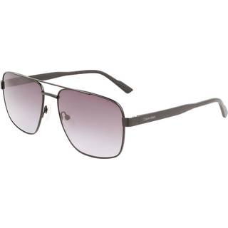 Calvin Klein Mand CK22114S 002 Solbriller Metal Sort Grå Firkantet Normal Skygge