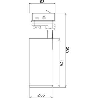 LED-skinnespot Lucea 3-kredsløb 20W sort