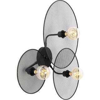 Design væglampe sort med mesh 3-lys - Jane