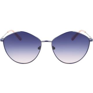 Calvin Klein Kvinde CKJ22202S 001 Solbriller Metal Sort Grå Geometrisk Normal Skygge