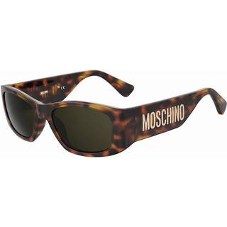 Moschino Kvinde MOS145/S 05L/70 Solbriller Injiceret Havana Brun Firkantet Normal