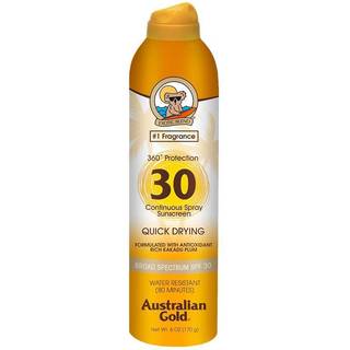 Australian Gold Kontinuerlig spray solcreme SPF 30, 177 ml - Tør hurtigt, bredspektret, vandbestandig (80 minutter)