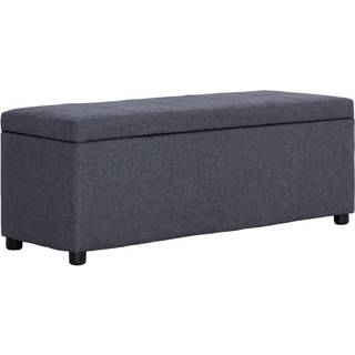 Bænk med opbevaringsplads 116 x 44 x 58 cm Mørkegrå