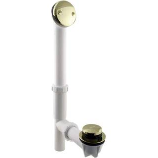 WestBrass 593244-03 Hvid 1-1/2 """" Rørformet tip Toe Bath Waste Drain Kit Poleret messing