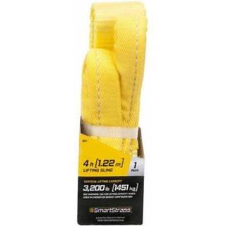 Smartstraps 2 x4 nylon webbing løftende slynge gul (1pk) - 3 200 kg lodret løftekapacitet 1 067 lb