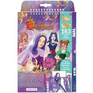 Disney Descendants Royal Wedding Fashion Design Sketchbook til piger - Opret fantastiske bryllupstema mode med 183 klisterm?rker Stencils Design