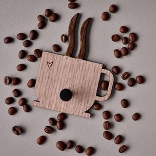 Knage Orginal kaffekop, lys eg/sort