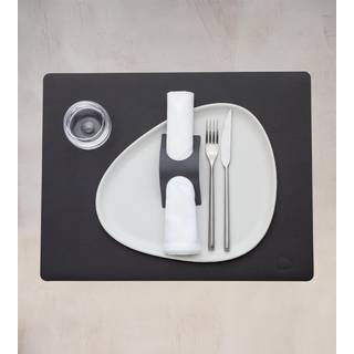 LIND DNA Serene dækkeserviet square L 35x45 cm Black