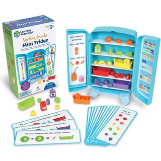 Sortér Snacks Mini Køleskab – 51 dele legetøjssæt til tidlig matematik for børn fra 3 år, farverig sortering, mønsterdannelse og finmotorik