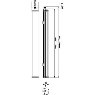 LED fugttæt lys Tri Proof Motion 66,5 cm