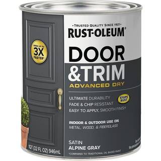 Rust-Oleum 369387 Avancerad torr dörr och trim färgkvart Satin Alpine Grey