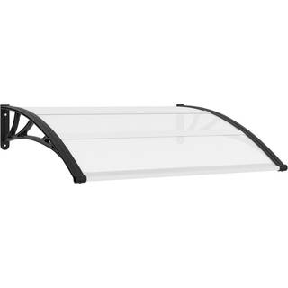 Dørbaldakin Pc - Sort og gennemsigtig / 120 x 100 cm