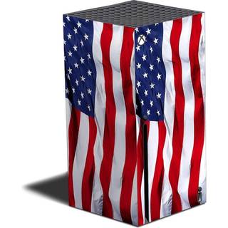 Mightyskins hud kompatibel med Xbox Series X - American Flag | Beskyttende holdbar og unik vinylmærkatindpakningsdæksel | Let at anvende og skift