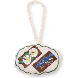 Ferm Living Cph Embroidered Open Sandwich Dekoration - Julepynt Bomuld Beige - 1104263121