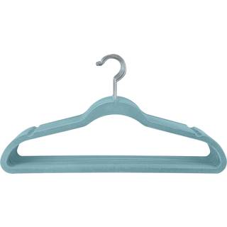 Forenkle 10 super slank fløjl huggable bøjler i støvet blå