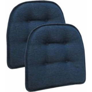 Klear Vu Omega Non-Slips Universal Stol Puder til spisestue Køkken og kontor Brug U-formet skidbestandigt sædepude 15x16 tommer 2 Pack Solid Indi