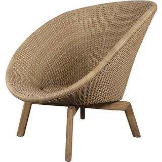 Cane-line Peacock lounge lænestol Taupe/teak