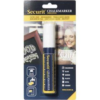 Securit original kridtmarker med 7-15mm blokspids hvid