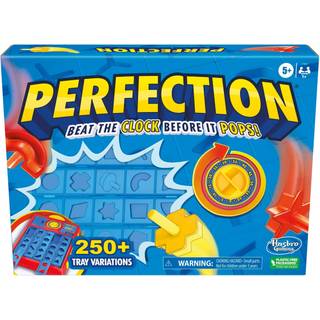 Hasbro Gaming Perfection Game for Kids Airkler 5 og UP Pop Up -spil Tilpas bakken til over 250 kombinationer Kidsspil til 1+ spillere