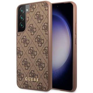 Guess 4G Metal Gold Logo Samsung Galaxy S23 5G Hybrid Cover - Brun