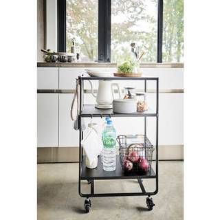 YAMAZAKI Rullevogn Tower med 3 hylder - sort