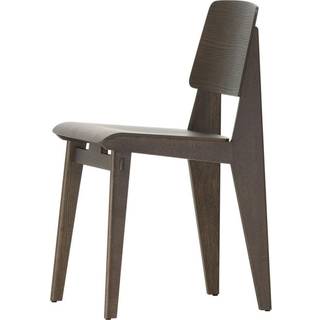Vitra Seating - 'Chaise Tout Bois' chair, dark oak in dark oak, glides with felt for Solid oak wood