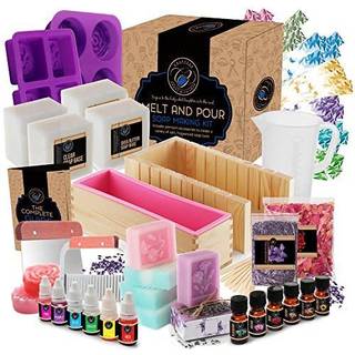 Craftzee Mothers Day Gifts - Stor s?befremstillingss?t til voksne og b?rn - s?beproduktforsyning med s?bebase s?be sk?rer boks silikone loaf form
