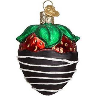 Old World Christmas Ornaments: Chocolate Dipped Strawberry Glass bl?st ornamenter til juletr? (28116)