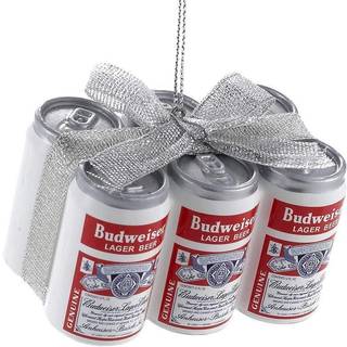 Kurt S. Adler Budweiser Vintage Can 6 Pack With Bow Ornament AB1151 Ny til jul