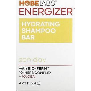 Hobe Labs Zen Day Hydrating Shampoo Bar - Ren og nærer dit hår. Bio -Ferm Herbal Complex - Byg stærkt hår
