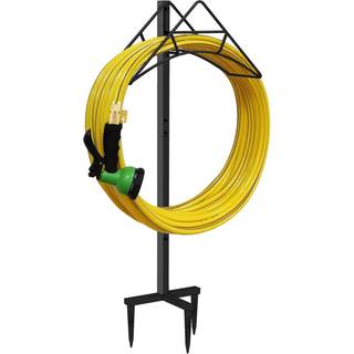 Arigarden Garden Slange Holder - Fritst?ende metalvandsslange Stand Tungt fleksibel r?ropbevaringsoph?ng arrang?r til gr?spl?ne g?rdhave