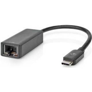 Nedis USB-netværksadapter | USB 3.2 Gen 1 | 2.5 Gbps | USB-C™ Han | RJ45 Hun | 0.20 m | Runde | Nikkelplateret | Tinkobber | Sort | Box