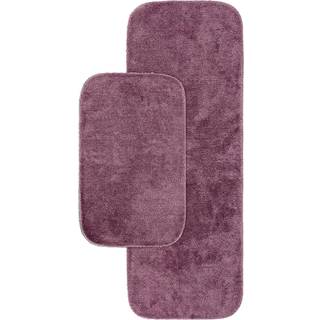 Garland Rug Traditional Nylon vaskbare lilla 2 badetæpper (21 """" x 34 """" 22 """" x 60 """") - Blød absorberende og stilfuld til dit badeværelse
