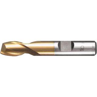 Endefræser 10 mm HSS-TiN Z=2 DIN 327 Form D