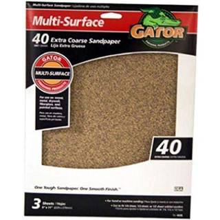 Ali Industries Gator, der slutter 4439 40 Grit Aluminiumoxid Slibning Spladsark (3 Pack) 9 """" X 11 """"
