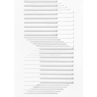 MOEBE Relief kunstværk shifted lines 21x29,7 cm Offwhite