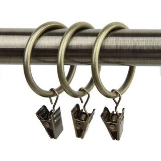 Rod Desyne 10 tæller gardinringer med klip 1-3/8-tommer antik messing