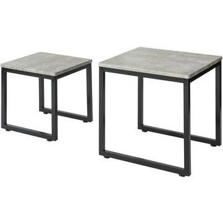 SoBuy Sofabord FBT42-HG - 2 stk grå sideborde