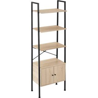 Reol Brentwood 57,5x34x173cm - Industrielt lyst træ, egetræ Sonoma