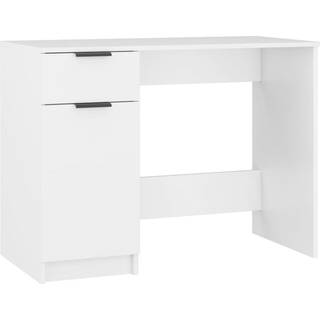 Skrivebord 100X50X75 Cm Konstrueret Træ - Hvid