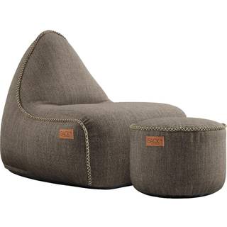 SACKit Cobana Lounge Chair & Pouf Brown