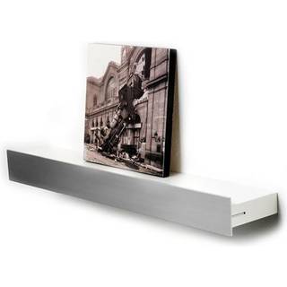 Hoigaard GH-38 gallerihylde, L38 cm, lakeret hvid og alu