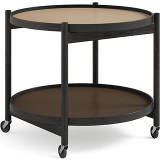 Brdr. Krüger Bølling bakkebord 60 cm. - Sortlakeret eg - Bakke 1: Earth / Bakke 2: Earth