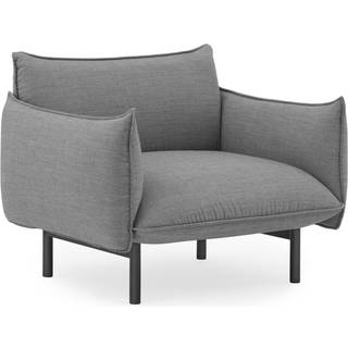 Normann Copenhagen Ark Lænestol Canvas 134 / Pulverlakeret Stål - Lænestole Tekstil Grå - 607364