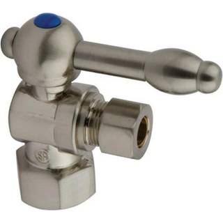 Kingston Brass CC43108KL 1/2 IPS 3/8 O.D. Komprimeringsvinkelafbrydelsesventil b?rstet nikkel