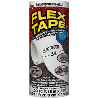 Flex tape 8 i x 5 ft 2 -pack hvid original tyk fleksibel gummieret vandt?t tape - t?tning og plaster l?kager arbejder under vand indend?rs udend?