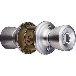 Kwikset Abbey Entry Door Knob med l?s og n?gle Sikkert n?gleh?ndteret udvendig Doorknob Frontindgang og sovev?relse Satin Chrome Pick Resistant S